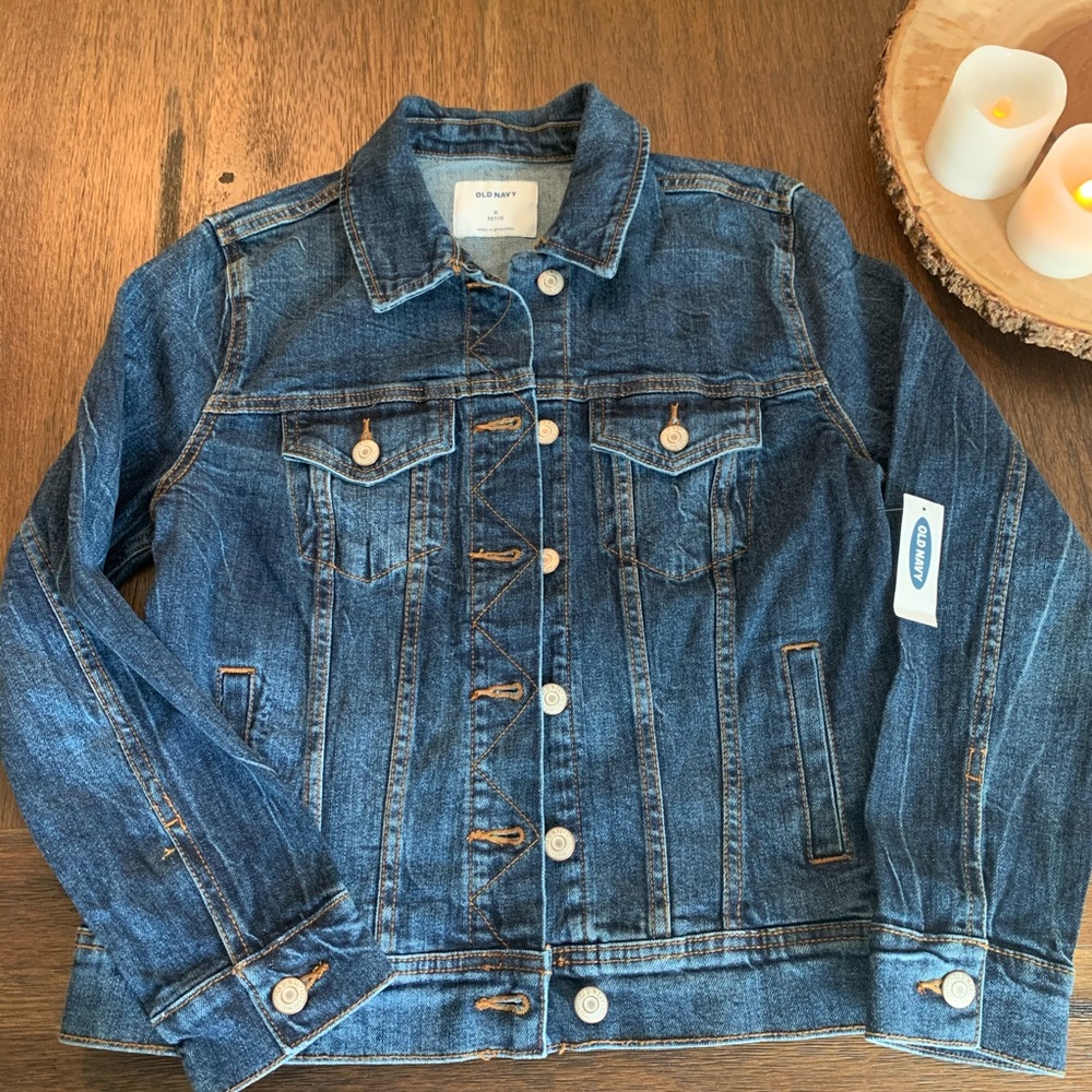 NWT Old navy dark blue jean jacket